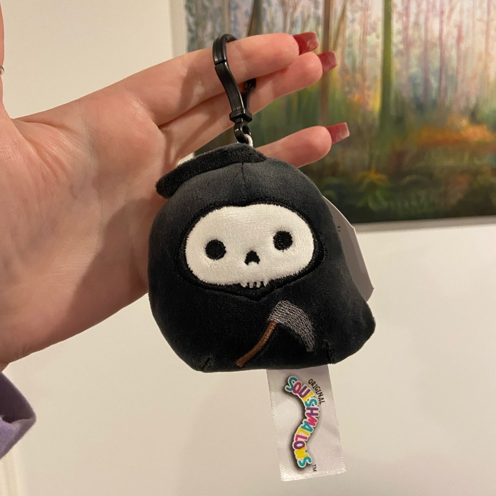 3.5” Clip On Otto the Grim Reaper Squishmallow BNWT OG 2021 USA Exclusive!